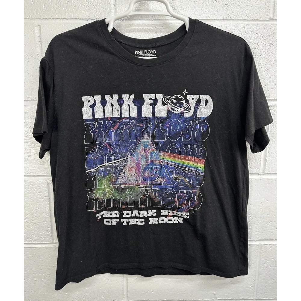 Pink Floyd Dark Side Of The Moon T-shirt Black Graphic Print / Women's XL‎ 16-18